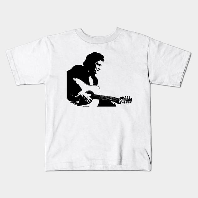 johnny cash guitar Kids T-Shirt by Anv2